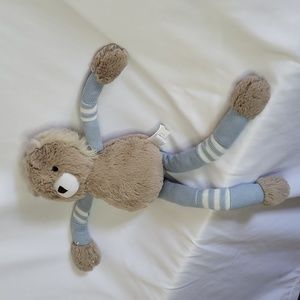 Lion Twiggie Toby Baby Boy Plush Knit Gray Blue Manhattan Toy